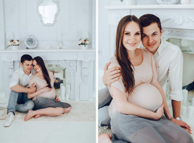 Фотосессия беременных Киев, Лав Cтори ( Love Story ), скмейная в фотостудии Рококо ( студийная )