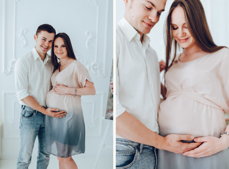 Фотосессия беременных Киев, Лав Cтори ( Love Story ), скмейная в фотостудии Рококо ( студийная )
