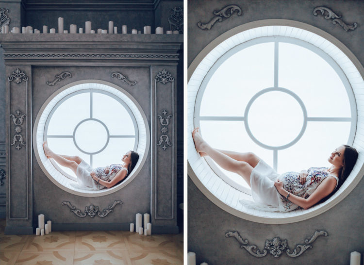 Фотосессия беременных Киев, Лав Cтори ( Love Story ), скмейная в фотостудии Рококо ( студийная )
